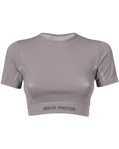 Heron Preston Technical Fabric Crop Top - Gray