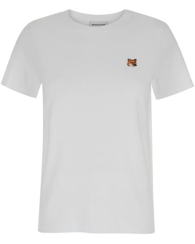 Maison Kitsuné T-Shirt With Fox Head Patch - White