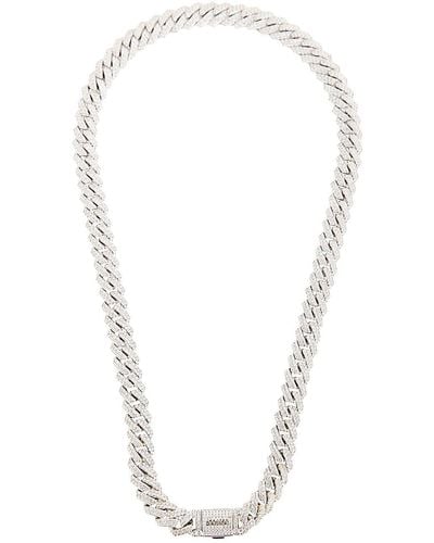DARKAI Mini Prong Pave Necklace - White
