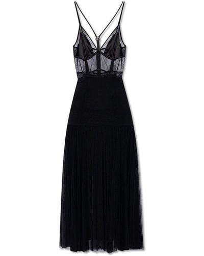 Dolce & Gabbana Tulle Slip Dress, - Black