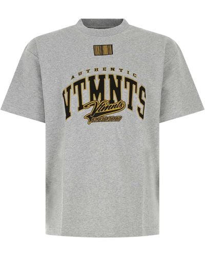 VTMNTS Melange Cotton T-Shirt - Grey