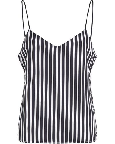 Tommy Hilfiger Striped Tank Top With Thin Straps - Black