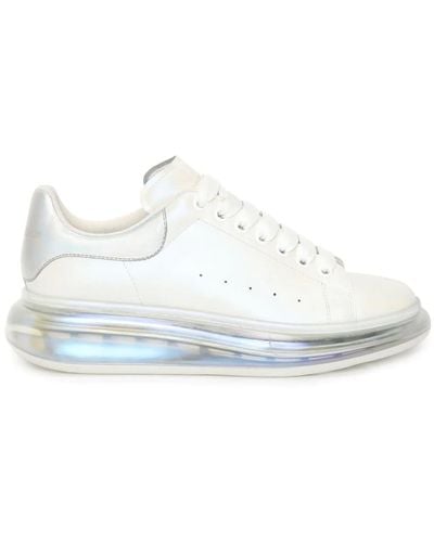 Alexander McQueen Oversize Sneakers With Iridescent Sole - White