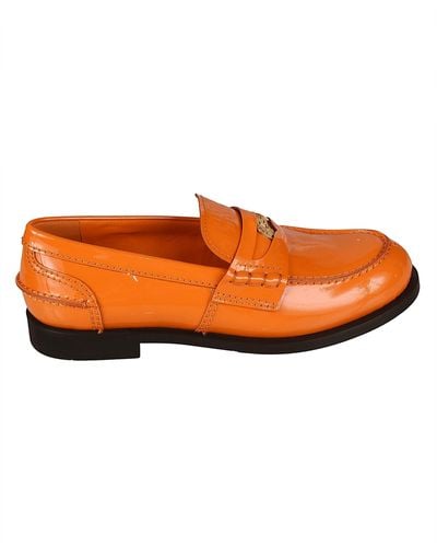 Orange Loafers and moccasins for Women | Lyst