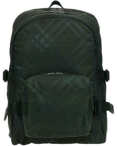 Burberry Check Backpack - Green