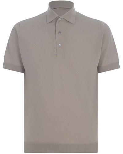FILIPPO DE LAURENTIIS Polo Shirt Filippo De Laurentis Made Of Cotton Thread - Gray