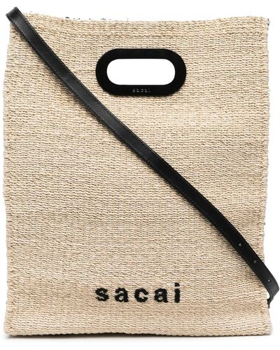 Sacai Abaka Shopper Bag Medium - Natural