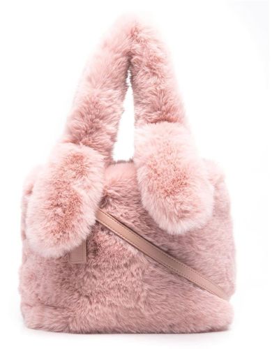 Love Moschino Furry Tote Bag - Pink