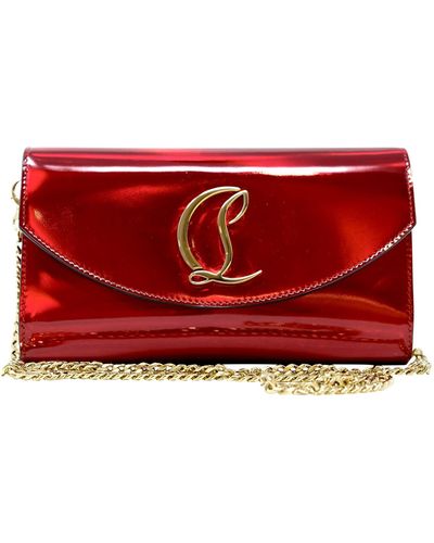 Christian Louboutin Loubi/ Patent Leather Loubi54 Wallet On Chain - Red