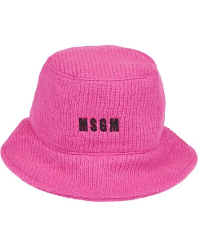 MSGM Logo Bucket Hat - Pink