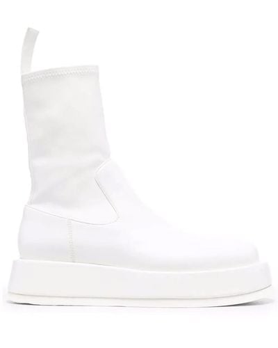 Gia Borghini Rosie 11 Leather Boots - White