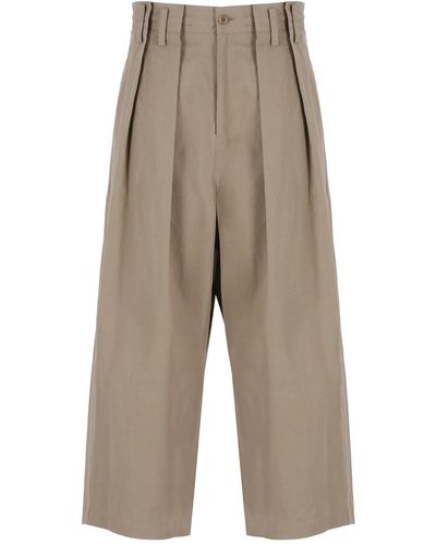Y's Yohji Yamamoto Cotton Trousers - Grey