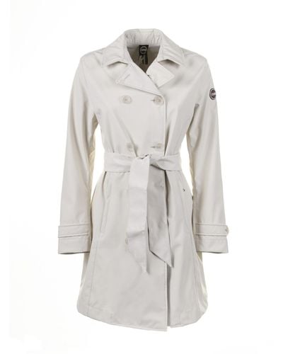 Colmar Softshell Trench Coat With Belt - White