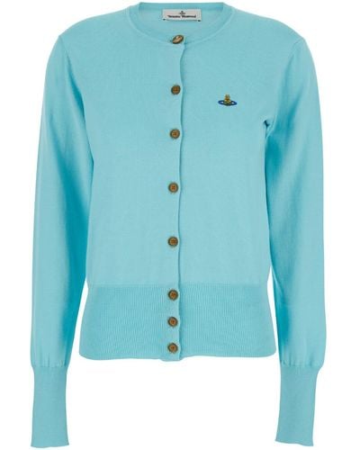 Vivienne Westwood Light Cardigan With Buttons - Blue