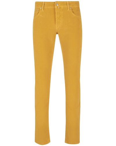 Jacob Cohen Man Slim Fit Jeans In Mustard Corduroy - Multicolor