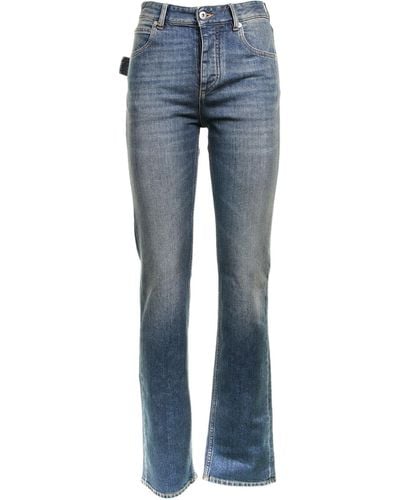 Bottega Veneta High-waisted Flared Jeans In Denim - Blue