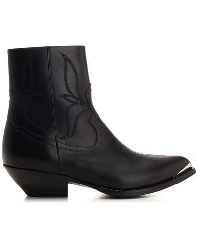 Celine Leon Zipped Boots - Black
