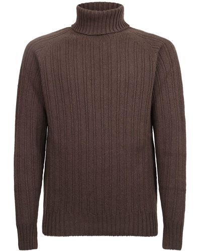 Original Vintage Style Wool Sweater - Brown
