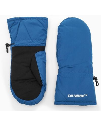 Off-White c/o Virgil Abloh Ski Mittens With Logo - Blue