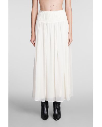 Chloé Skirt In Beige Linen - White