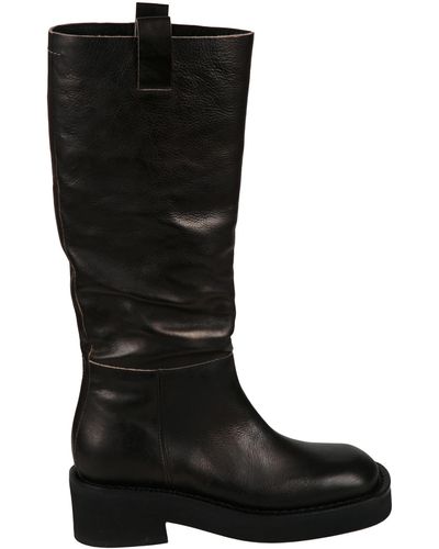 Maison Margiela Block Heel Rain Boots - Black