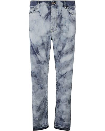 Laneus Bleached Denim 5 Pockets Jeans - Blue