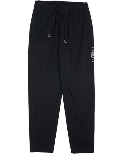 John Richmond Jogging Pants With Logo On The Front - Black