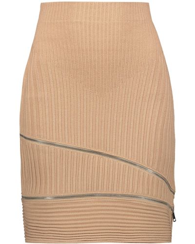 ANDREADAMO Knitted Mini Skirt - Natural