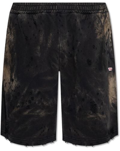 DIESEL P-Crown-N2 Cotton Shorts - Black