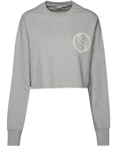 Stella McCartney 's-wave' Gray Organic Cotton Sweatshirt
