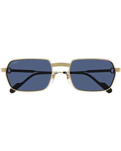 Cartier Ct0463S Première De Cartier 003 Oro Sunglasses - Blue