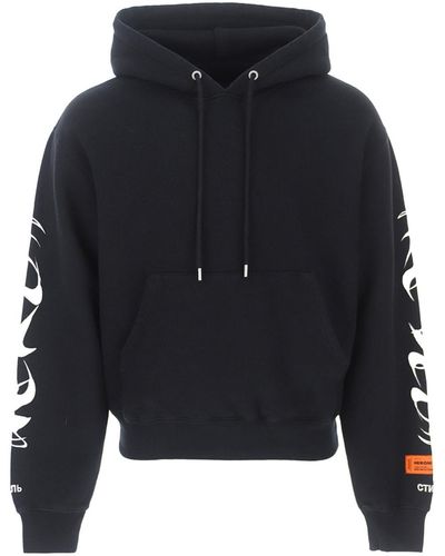 Heron Preston Logo Hooded Sweatshirt - Blue