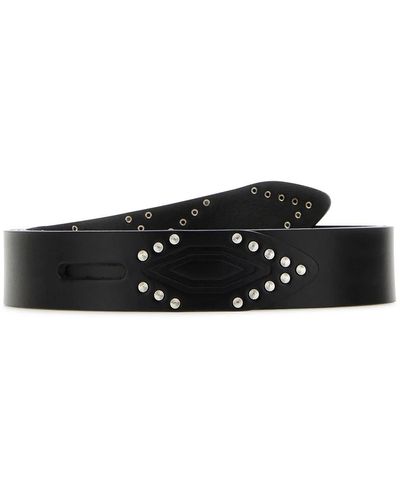 Isabel Marant Leather Lecce Belt - Black