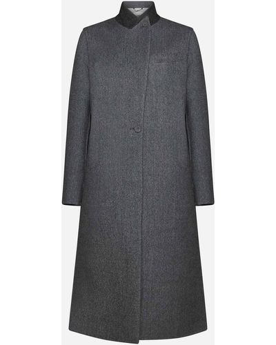 Fendi Wool Single-breasted Coat - Black