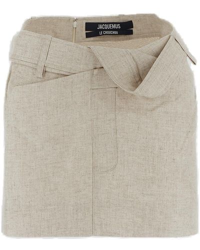 Jacquemus Twisted Mini Skirt - Grey