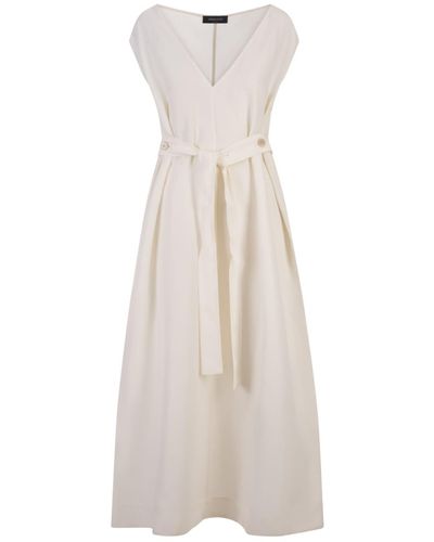 Fabiana Filippi Viscose And Linen Dress - White