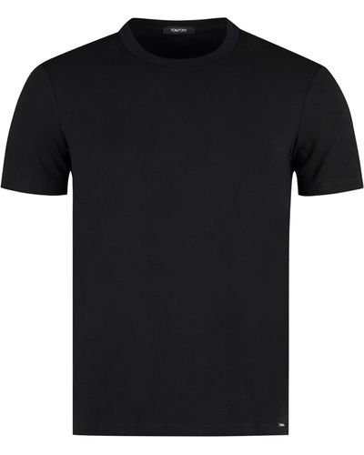 Tom Ford Cotton Crew-neck T-shirt - Black