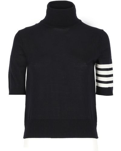 Thom Browne 4- Bar Virgin Wool Sweater - Black