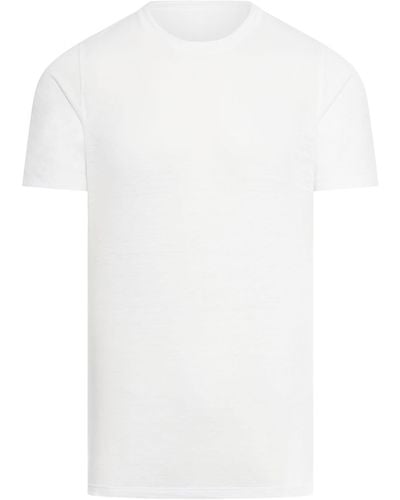 120% Lino Short Sleeve Tshirt - White