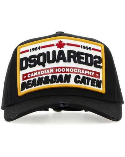DSquared² Black Cotton Baseball Cap