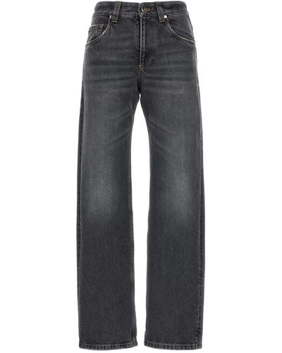 Brunello Cucinelli The Retro Vintage Jeans - Gray
