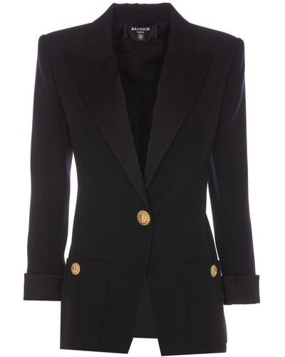 Balmain Fitted Collection Jacket - Black