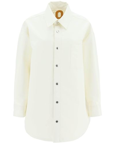 Khrisjoy Oversized Boyfriend Shirt Jacket - White