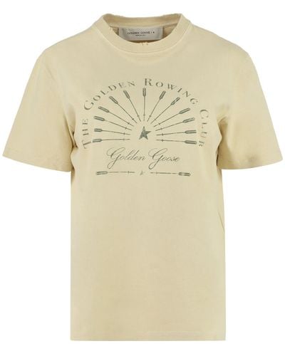 Golden Goose Printed Cotton T-shirt - White
