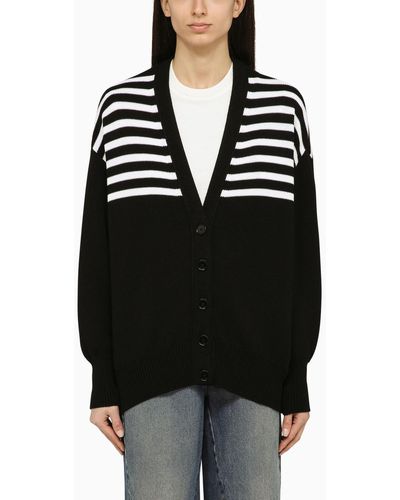 Givenchy Striped Wool-Blend Cardigan - Black