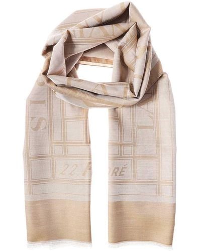 Lanvin Silk And Wool Scarf - Natural