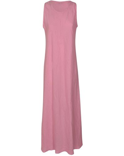 Aspesi Plain Sleeveless Long Dress - Pink