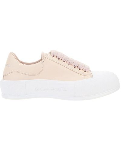 Alexander McQueen Deck Lace-Up Trainers - White