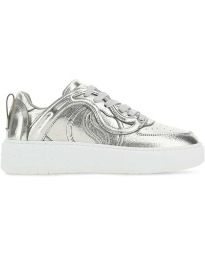 Stella McCartney Silver Synthetic Leather S-wave Trainers - White