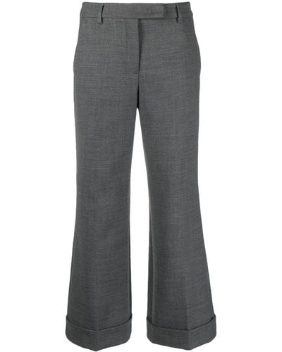 Seventy Straight Leg Trousers With Lapel - Grey